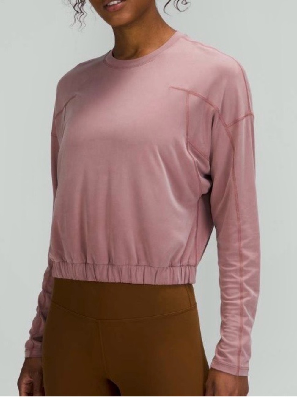 Lululemon dropped shoulder long sleeve shirt spiced chai size 6